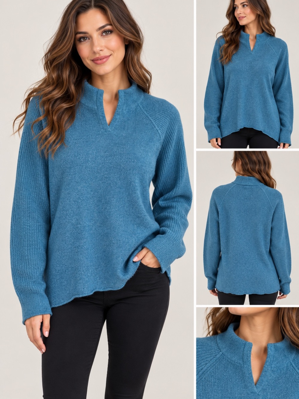 Mountain hardware woman's femmes teal wool blend Sarafin sweater size xL new